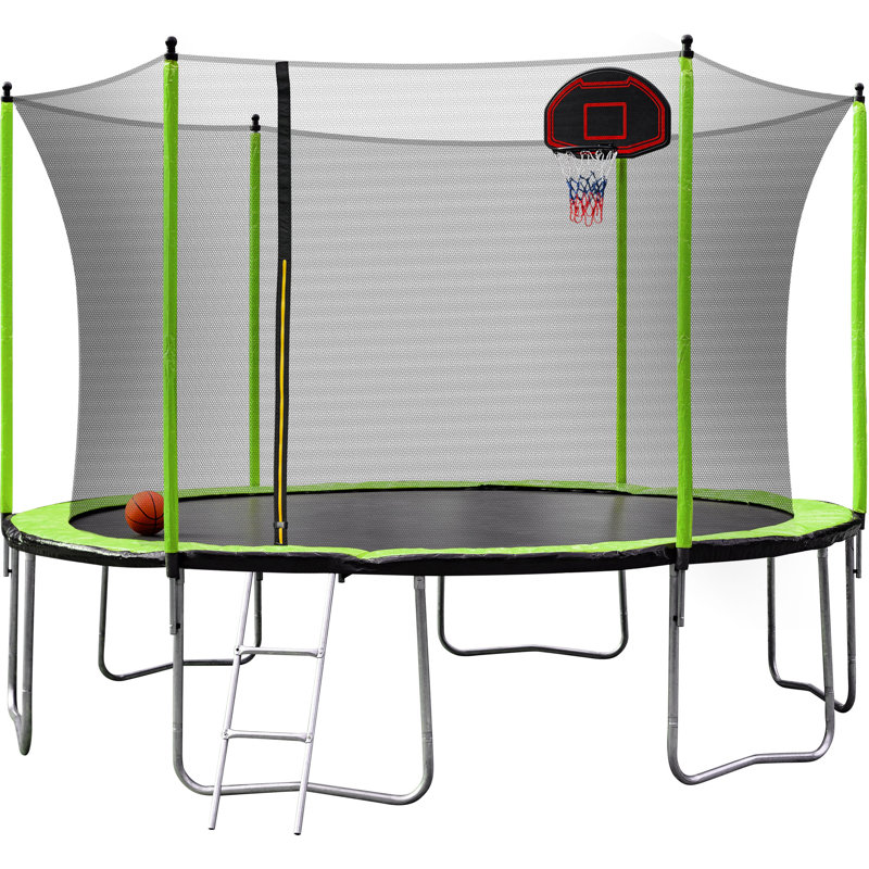 Trampoline de cour arrière de 168 pi avec enceinte sécuritaire