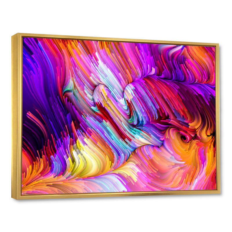 Art liquide vivant - reproduction de cadre photo sur toile, H 8 po x l 12 po x P 1 po, Cadre flottant doré