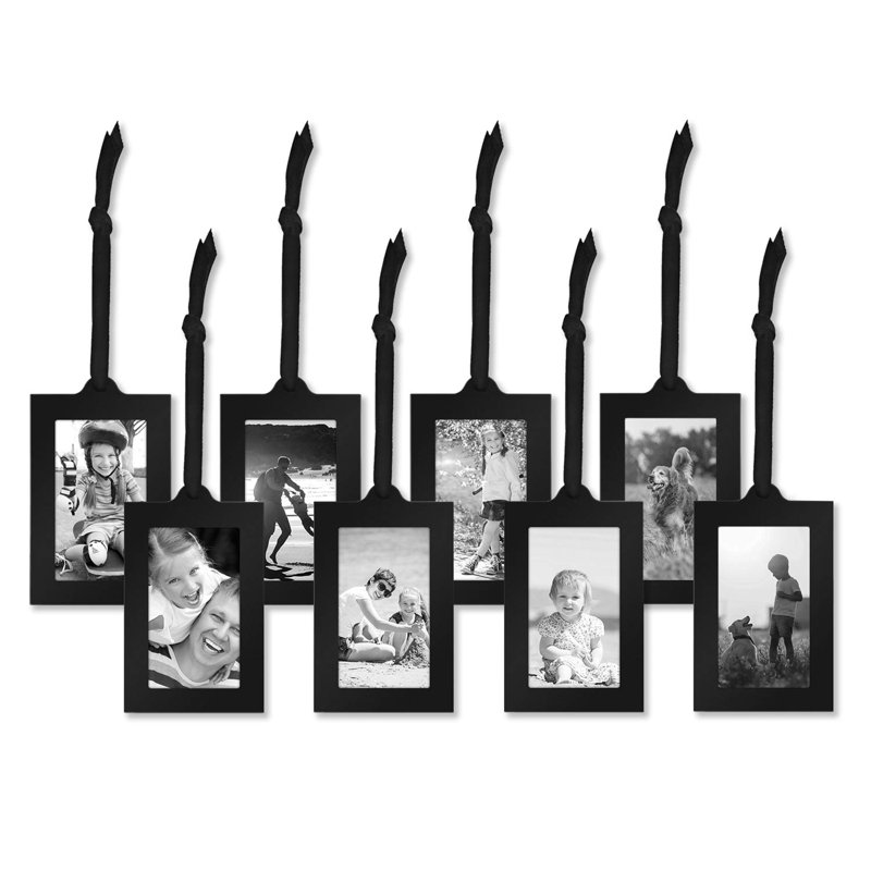 Mini cadres 2 x 3, noir, 8
