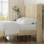 Structure de lit grand format en velours avec tête de lit à oreilles, lit plateforme tapissier avec tête de lit capitonnée à oreilles, support de lattes en bois massif, pas de sommier tapissier, silencieux, beige-1786535622-1786535629