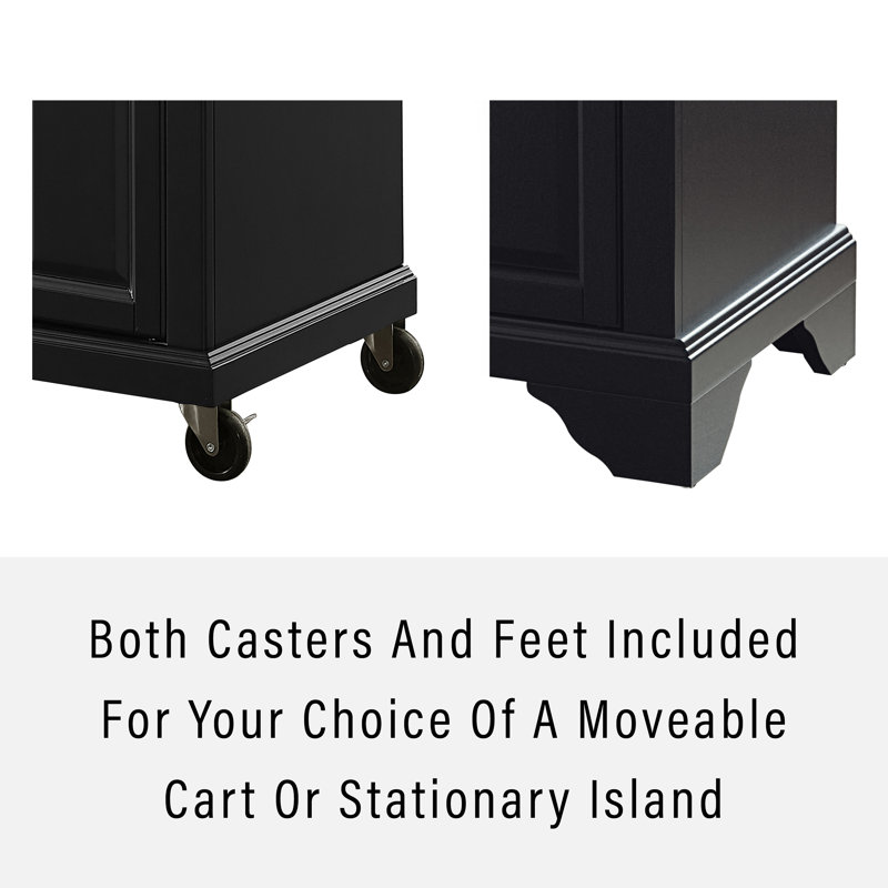 Hedon 31 " W Kitchen Island, Black