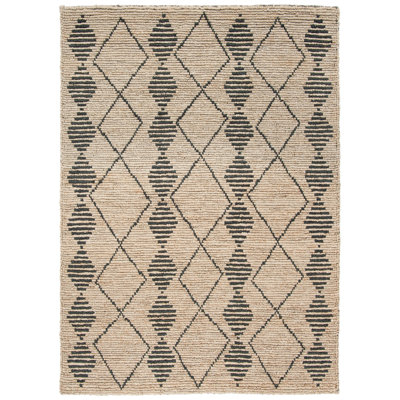 Geometric hand-woven jute rug Trotter