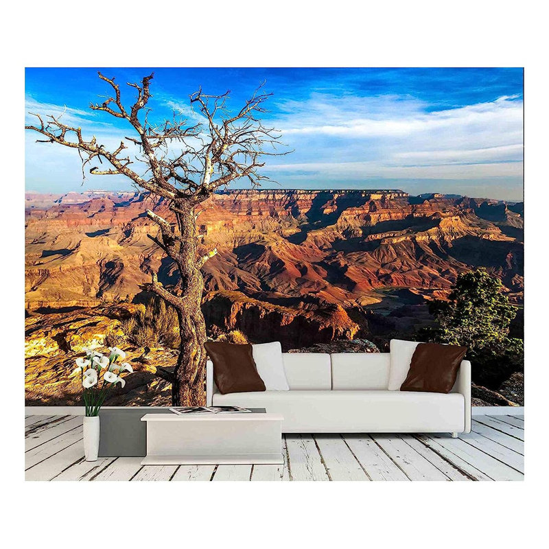 Paysage du Grand Canyon avec un arbre, L 144 po x l 100 po