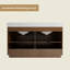 Ensemble de meuble-lavabo double 60 po avec armoire à chevrons en bois 60 po et dosseret en marbre blanc-126668784