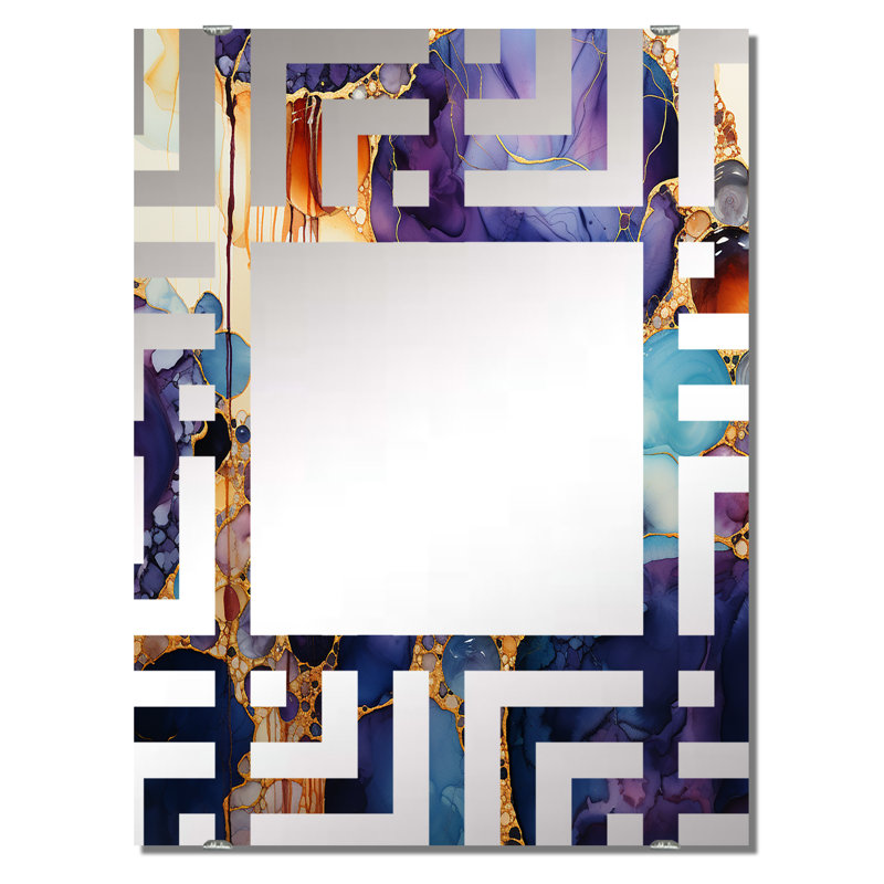 Mcfarland - Stone Geode Decorative Wall Mirror MIR136131, 40" x 30"