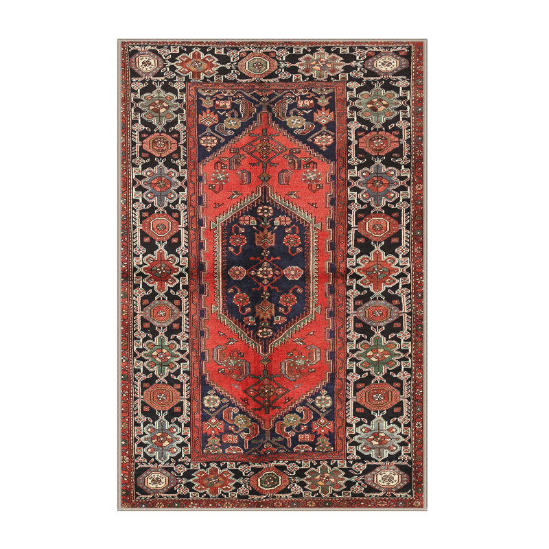 Tapis rouge à motif sud-ouest, Rectangle 5 pi x 7 pi