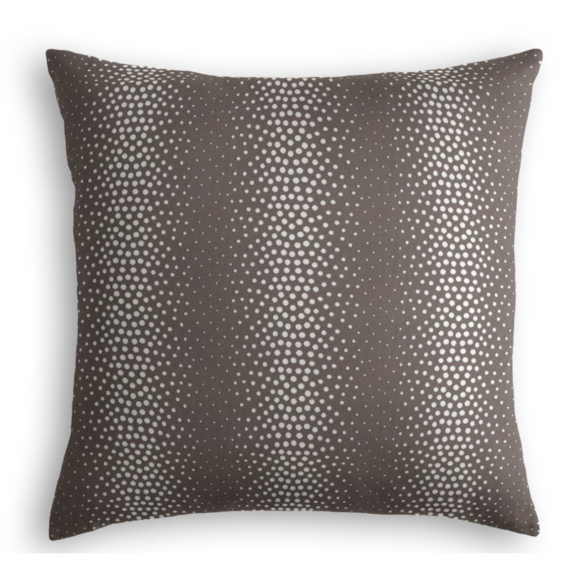 Tobi Fairley Pearl Square Pillow Cover & Insert, 16" x 16", Dark Taupe