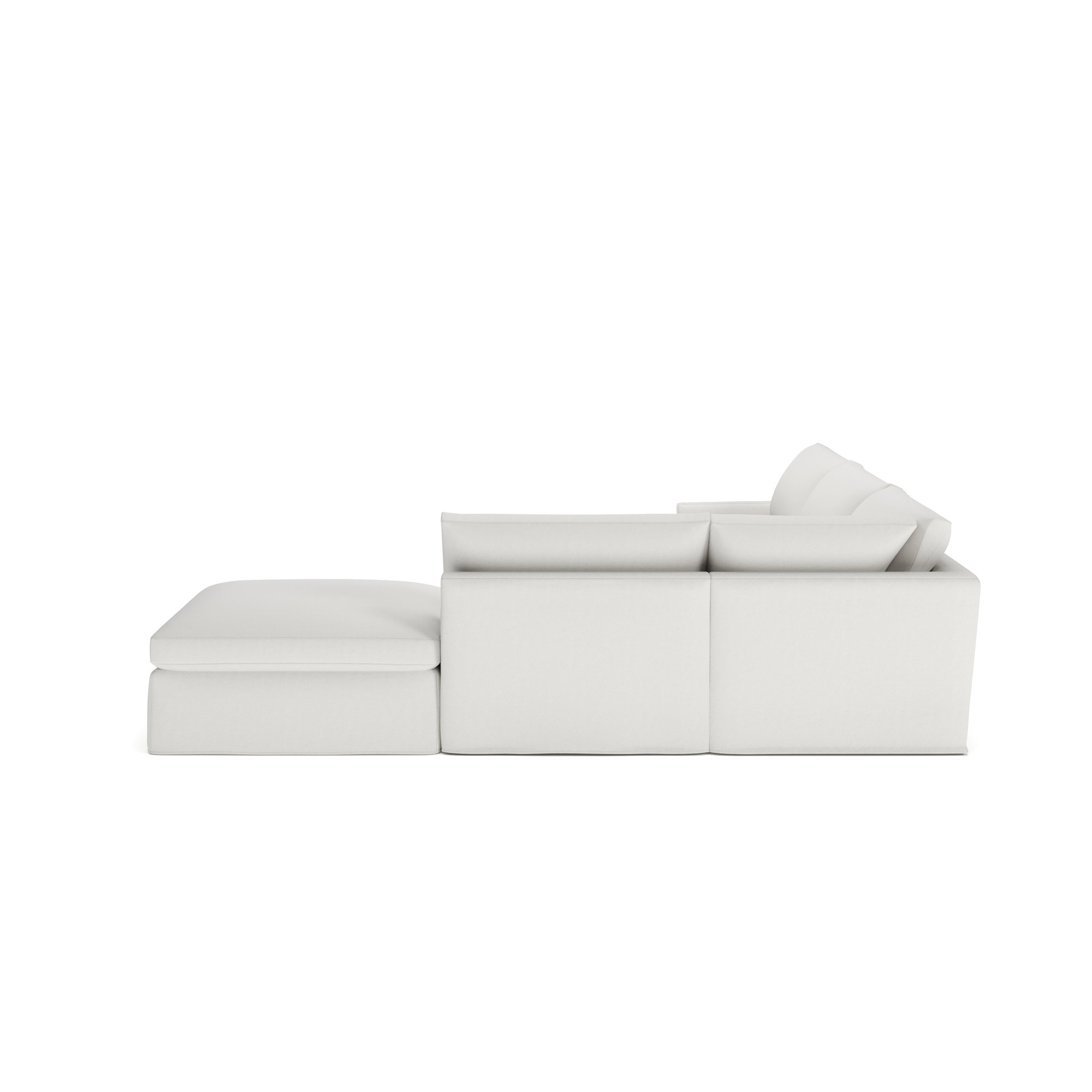 Wrenley 5-Piece Slipcovered Modular Sectional, Macarena Beige, Right Hand Facing