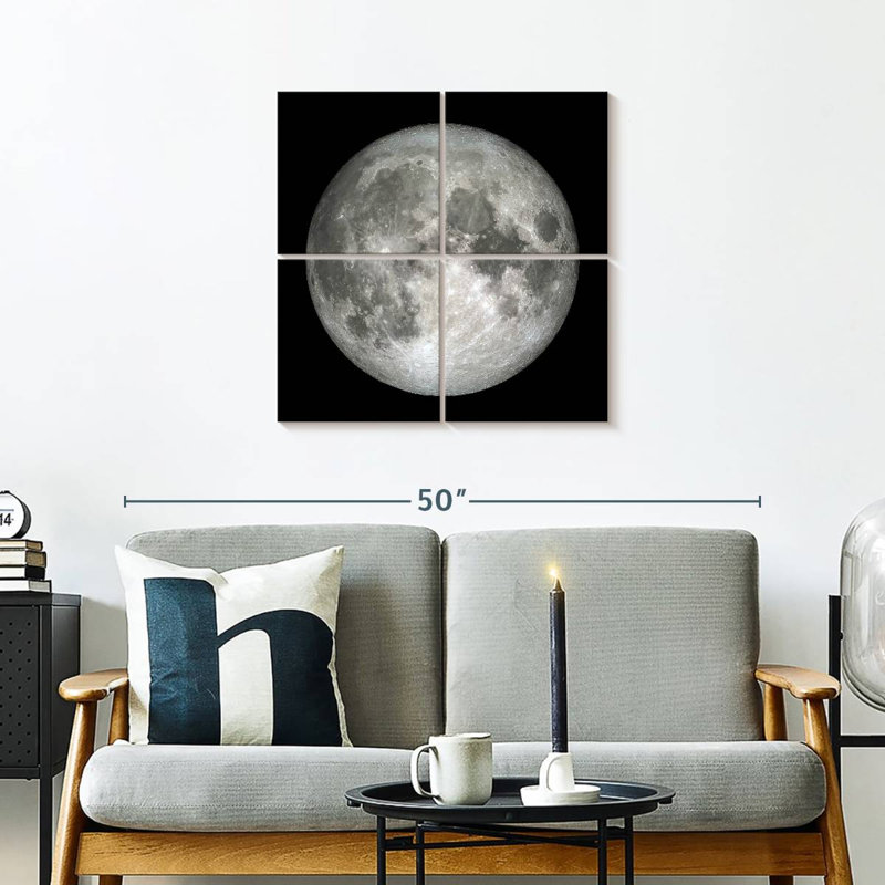 Oberle la lune dans le noir, H 26 po x l 26 po
