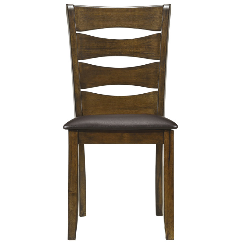 Chaise d'appoint à dossier échelle en brun