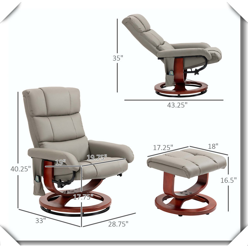 Fauteuil de massage inclinable à télécommande facile à utiliser