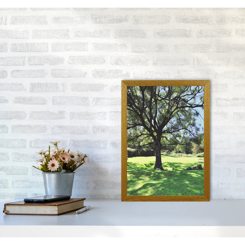 Tree - Print, Brown Framed, 46cm H x 34cm W x 3cm D