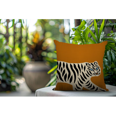 Oreiller carré intérieur / extérieur Gigi Tiger