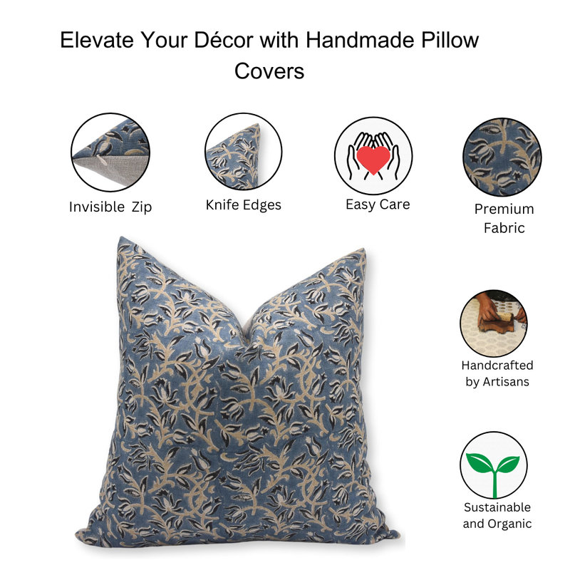 Linen Square Indoor/Outdoor Pillow Cover, 14" x 14"