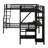 L-Shaped Bunk Loft Bed Featuring Built-In Wardrobe and Desk