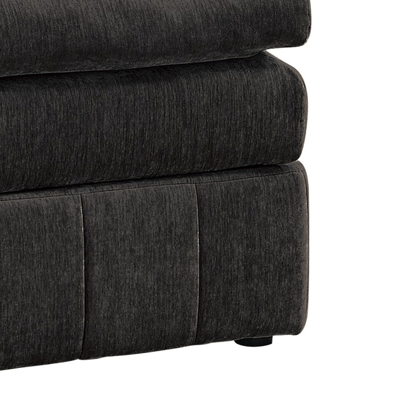 Seeram Upholstered Storage Ottoman, Dark Gray