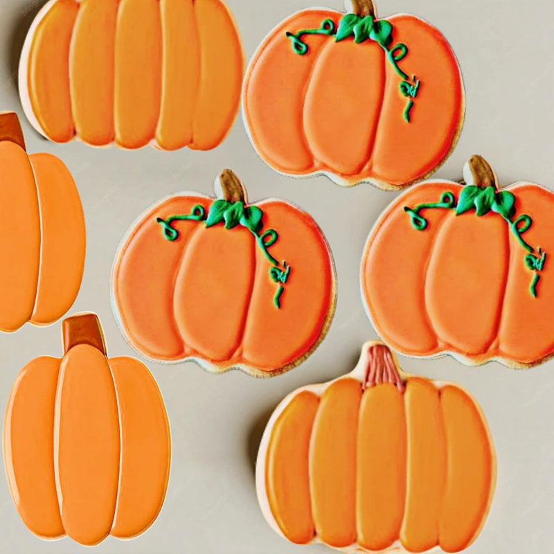 Ensemble de 3 emporte-pièces citrouille, 3 po, 3,5 po, 3,75 po moules en forme de citrouille pour la cuisson de l'Action de grâce d'Halloween