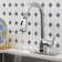 FlowCurve 8 in. Centerset 1-Handle Pull-Out Sprayer Kitchen Faucet with Deckplate in Polished Chrome