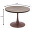 Table de salle à manger ronde de 36 po avec plateau en panneau de fibres à densité moyenne et base en bois pour piédestal-952580952-952580959