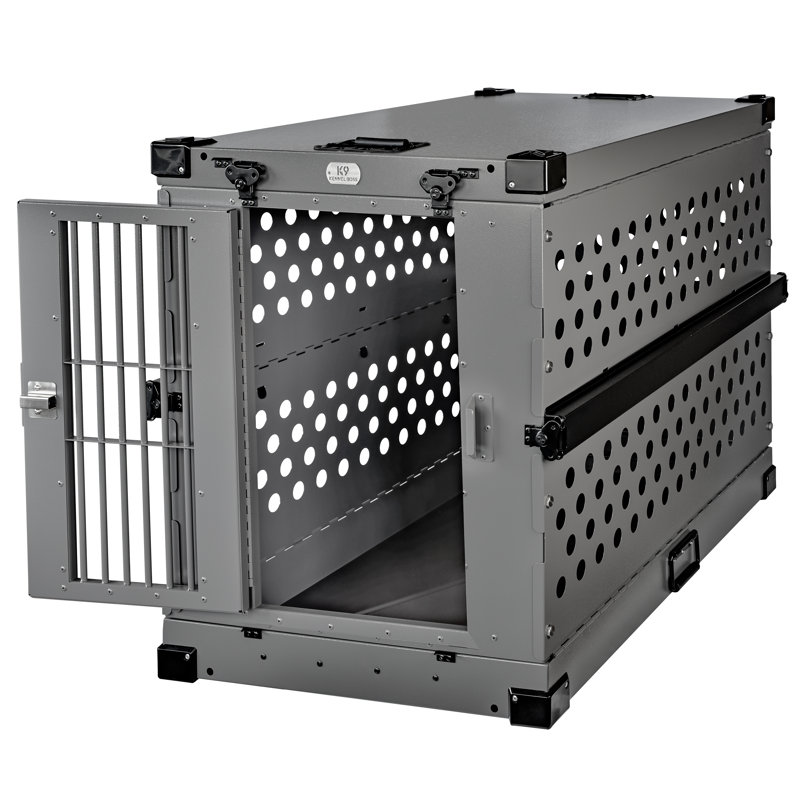 K9 Kennel Boss Dog Crate, Gray, 34.2" H x 30.1" W x 42.8" D