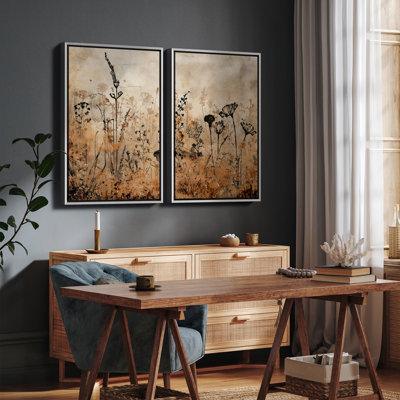 Framed Wall Art Vintage Antique Classic for Bedroom