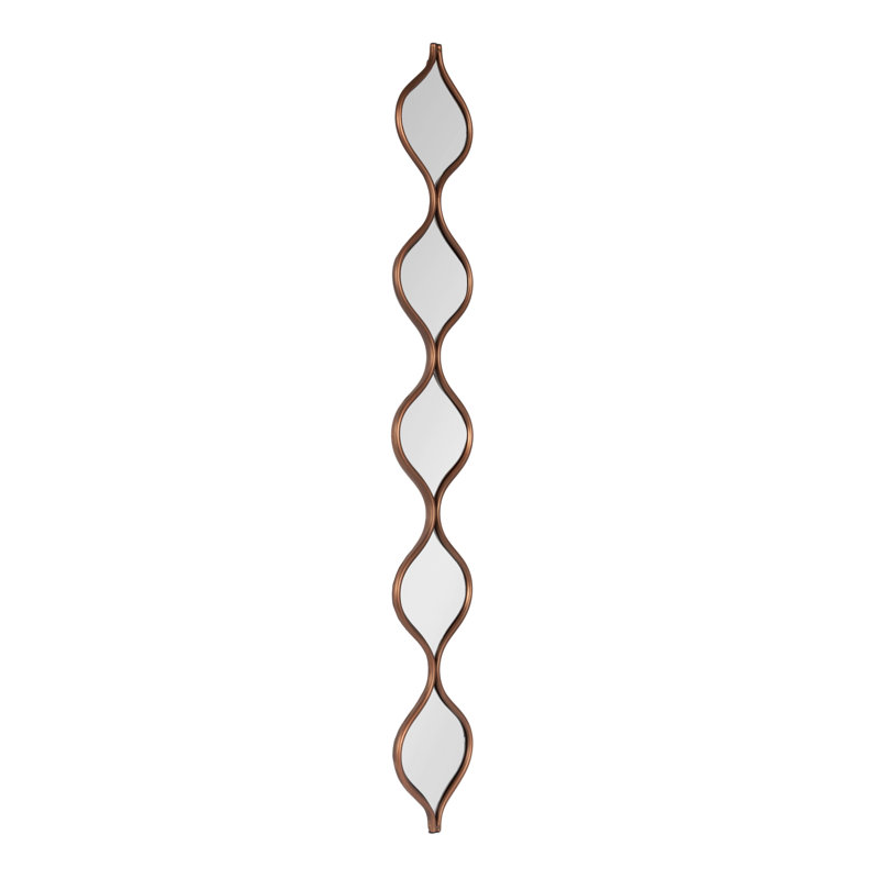 Narrow Teardrop Panel Mirror, Gold