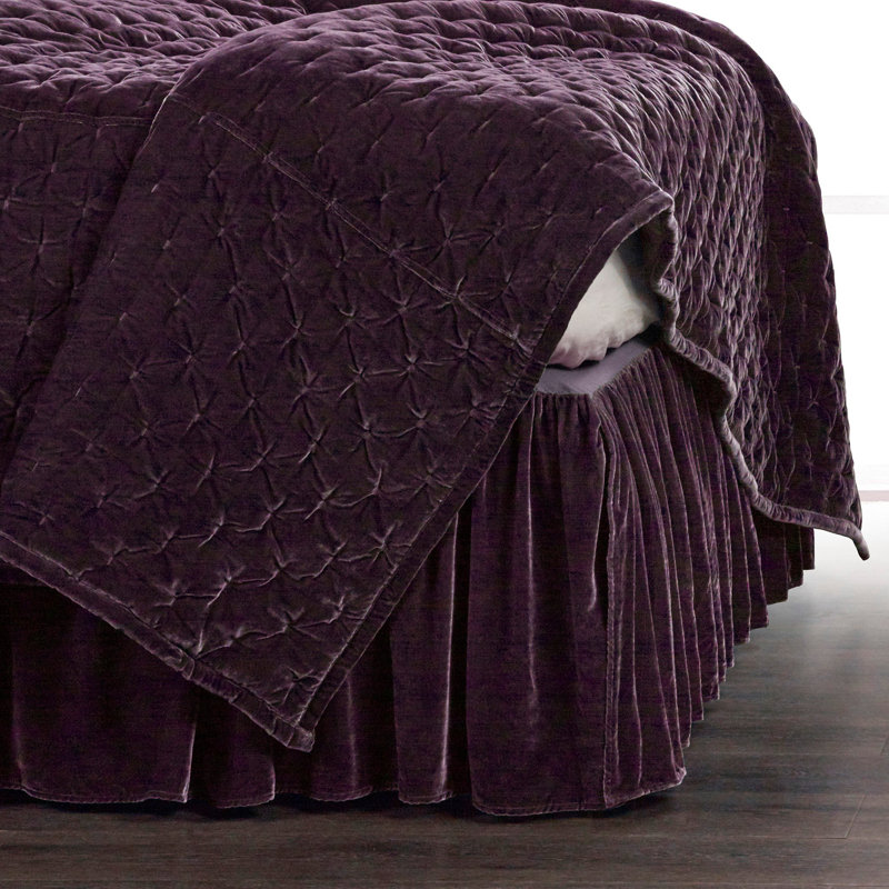 Jupe de lit Stella, Très grand, Violet foncé