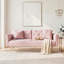 Canapé-lit convertible 69,7 po en velours rose ultra doux, garniture cloutée et coussin décoratif assorti