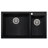 33.88'' L Double Bowl Granite Kitchen Sink-20524774
