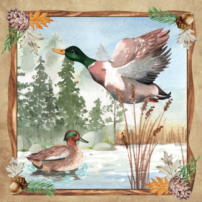 Duck in Flight by Nicole DeCamp