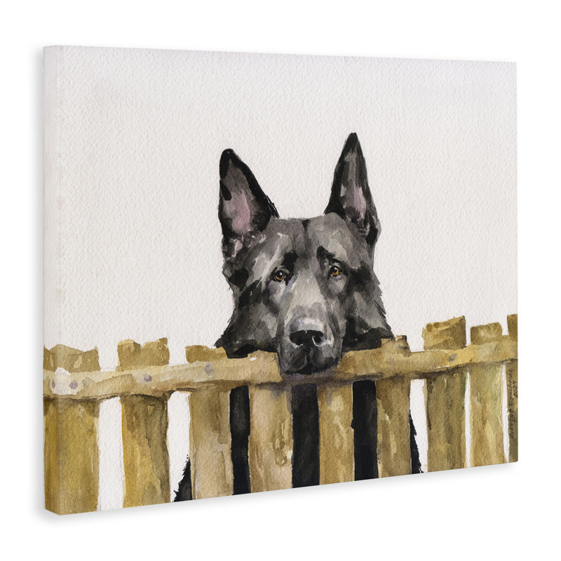 «Black German Shepherd» par George Dyachenko, H 16 po x l 20 po