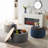 Round Storage Ottoman, 2 In 1 Function, Work As End Table And Ottoman (Only One Ottoman)-891184295