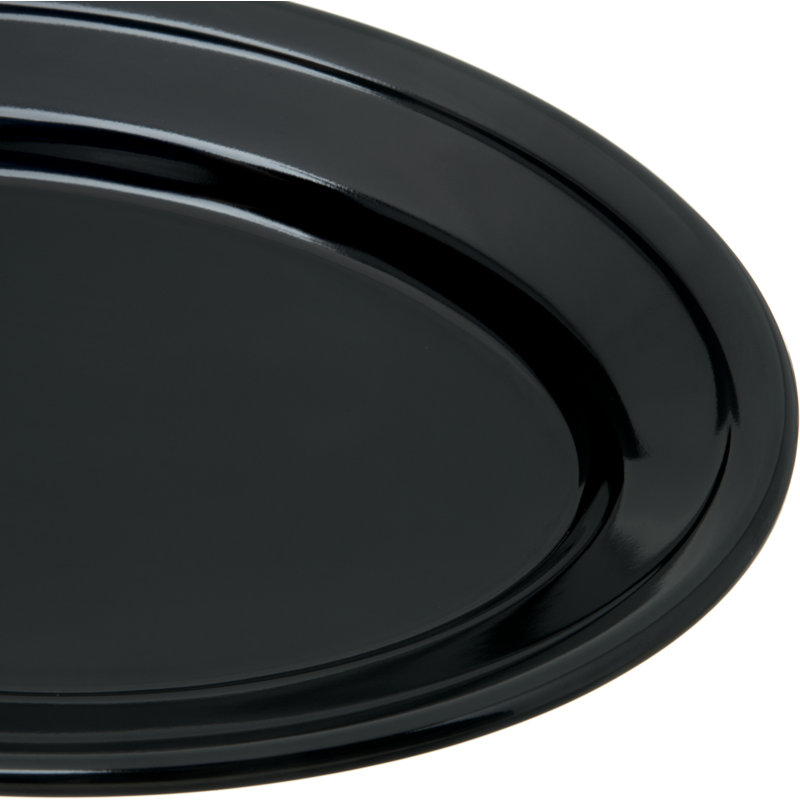 Plateau ovale en mélamine Dallas Ware®, Noir, l 6,25 po x P 9,25 po