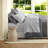 Elegant Bedding Sets, Polyester Charcoal Stripe, Modern Queen Style