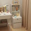 Table de chevet intelligente avec station de charge et veilleuse à commande vocale, table de chevet moderne avec armoire verrouillable et tablettes ouvertes à 2 niveaux, table de bout carrée pour la chambre à coucher, l 15,74 P 15,74 H 41,14 po-1124698747