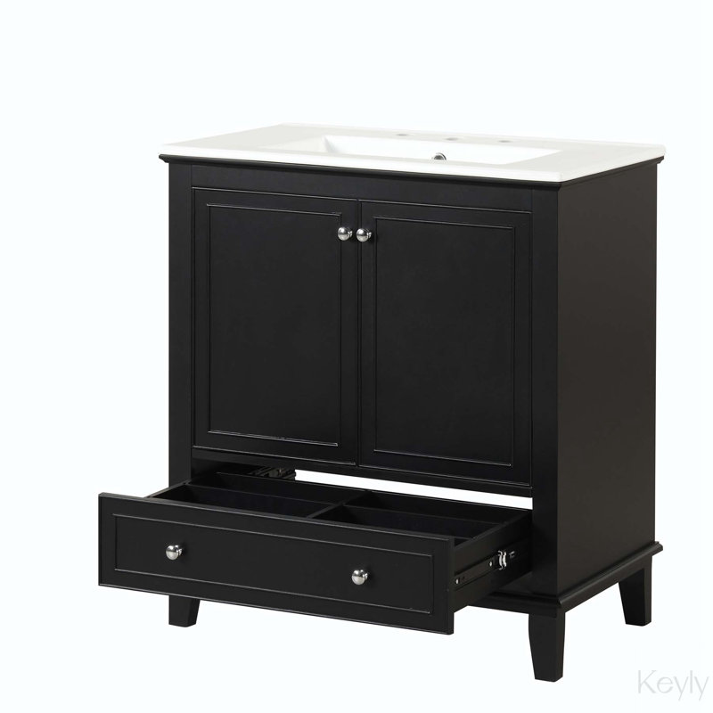 Ensemble de meuble-lavabo simple 30 po avec plateau en céramique DemiSire