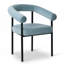 Chaise rembourrée moderne avec accoudoirs courbés-11597297
