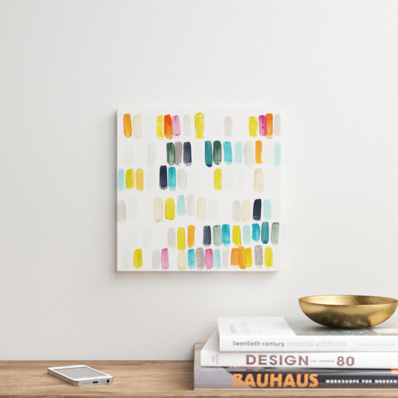 Bright Swatches I by June Erica Vess - Wrapped Canvas Painting, 30cm H x 30cm W