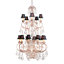 Lustre 15 niveaux à abat-jour avec accents en cristal Alexandria