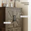 Armoire de rangement de plancher de salle de bain, armoire de salle de bain de ferme avec 4 portes et tablette réglable, brun-780316479