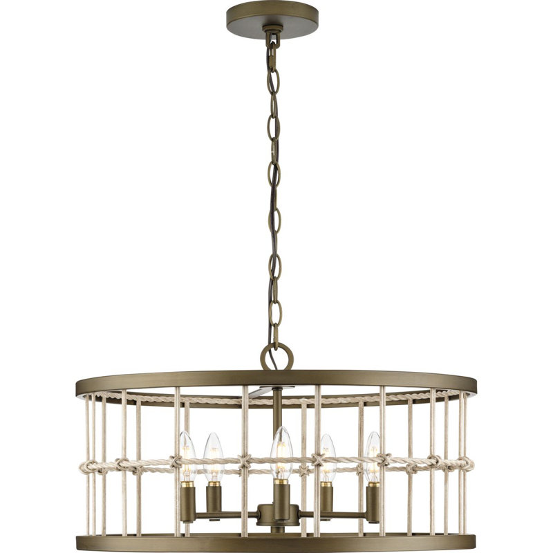 Lustre géométrique en cage à 5 lumières Jiayi