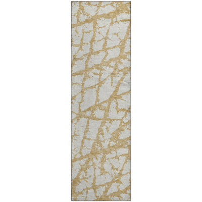 Premium Machine Washable Prisco Gold Rug