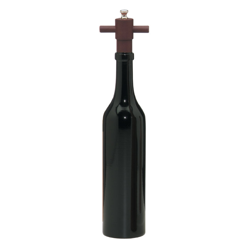 Chef Specialties Chateau Wine Bottle Pepper Grinder, Ebony