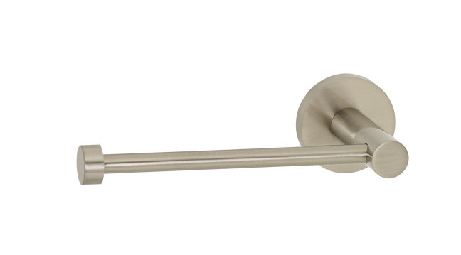 Contemporary II Single Post Wall Mount Toilet Paper Holder, Satin Nickel