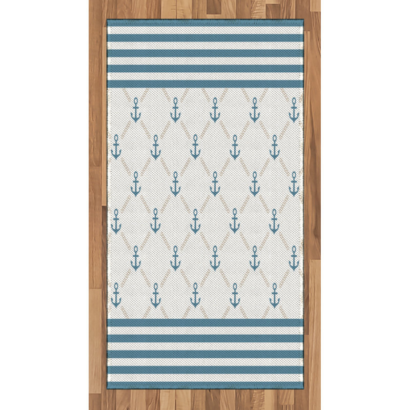 Anchor High Density Long Fiber Poly Threads Decorative Area Rug Carpet, Rectangle 2'7" x 5'