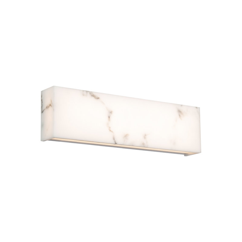 Barre d'éclairage de salle de bain 1 lumière DEL à intensité variable blanche