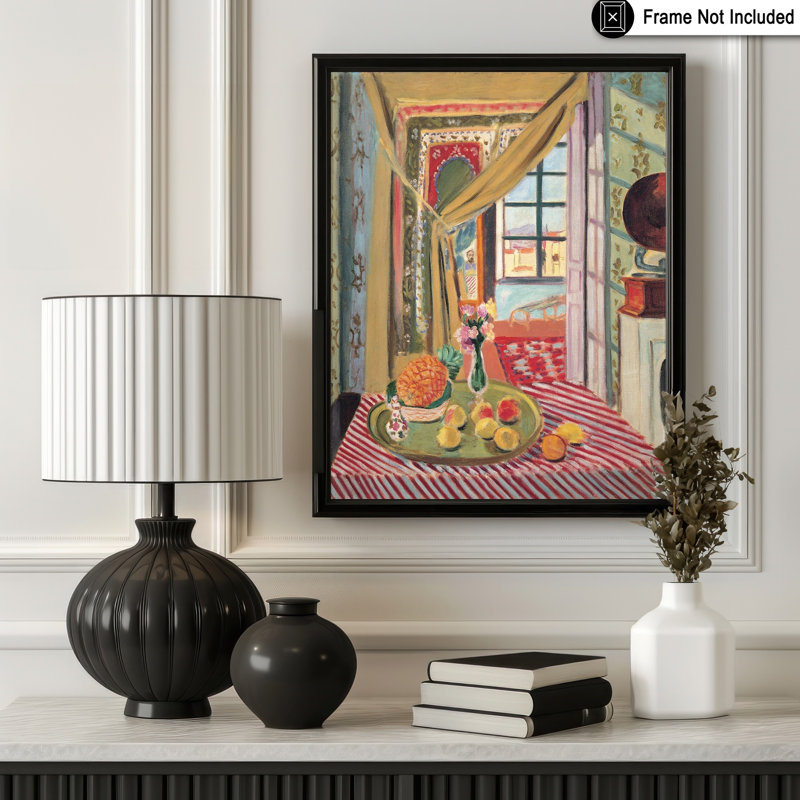 Henri Matisse - Intérieur avec Phonographe No1, Sans cadre, Affiche, H 24 po x l 32 po