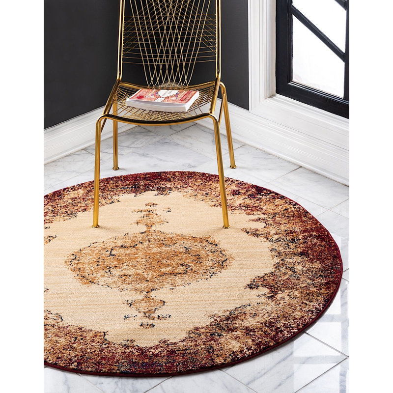 Garth Oriental Indoor Rug, Round 4'5"