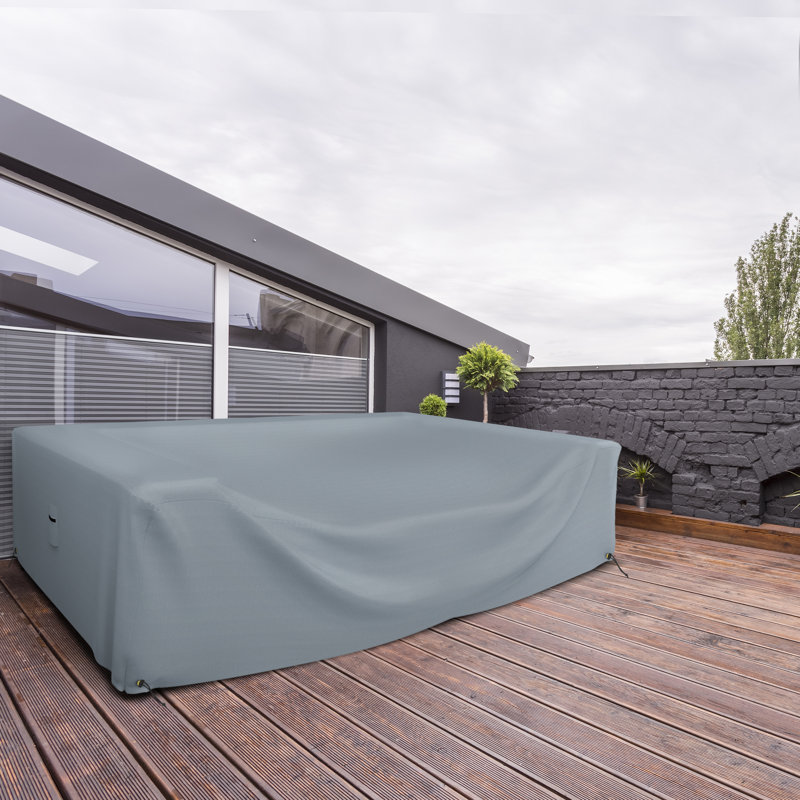 Kimmons Heavy-Duty Outdoor Waterproof Sectional Sofa Cover, Patio Durable Lawn Patio Furniture Couch Cover, Gray