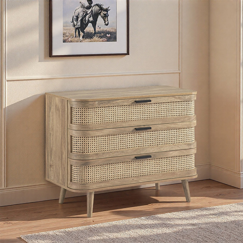 Armoire de rangement trois tiroirs rétro, Burlywood